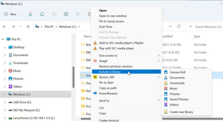 Folders backup in windows