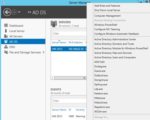 Windows Server 2012 Active Directory Installation - Utilize Windows