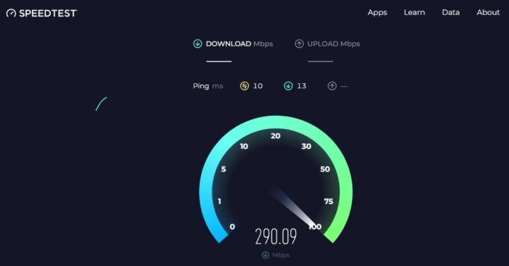 Run a speedtest to check your internet speed