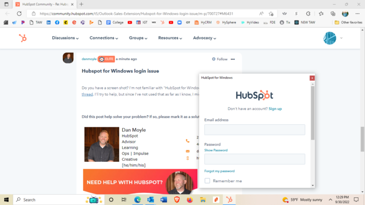 Managing hubspot admin on windows