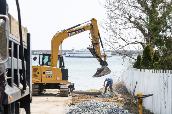 Construction on new stormwater project on grove st. in vh