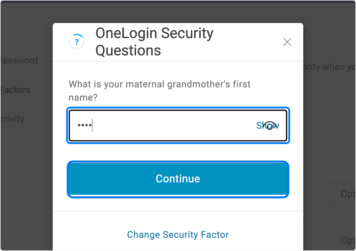 Onelogin authentication